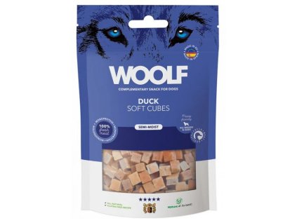 WOOLF pochoutka Soft Cubes Duck 100g