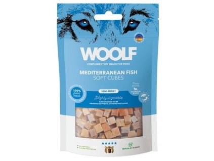 WOOLF pochoutka Soft Cubes Mediteranean Fish 100g