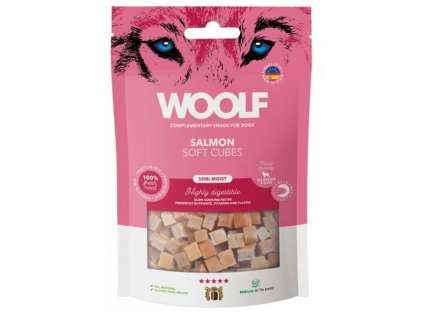 WOOLF pochoutka Soft Cubes Salmon 100g