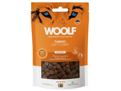 WOOLF pochoutka Soft Cubes Turkey 100g