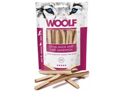 WOOLF pochoutka soft duck and cod sandwich long 100g