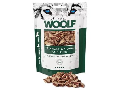 WOOLF pochoutka Lamb and Cod Triangle 100g