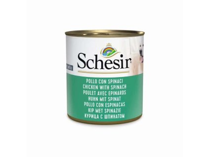 SCHESIR Dog Adult Kuře se špenátem 285 g | Konzerva pro dospělé psy