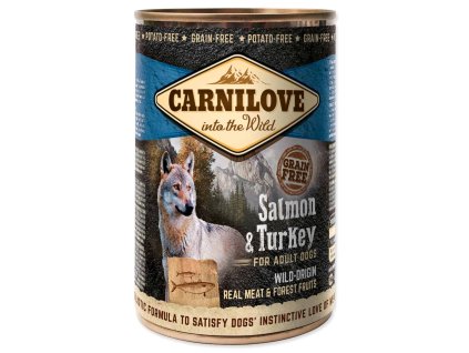 Carnilove Wild Meat Salmon & Turkey 400 g | Bezobilná konzerva pro psy