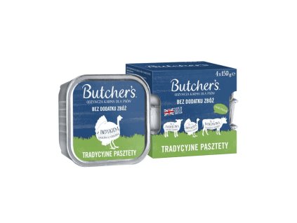 Butcher's Dog Original Multipack 4×150 g | Hovězí, krůta & jehněčí