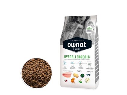 OWNAT CARE CAT Hypoallergenic 3 kg | Bezobilné krmivo pro citlivé kočky