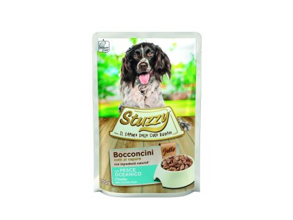 Stuzzy Dog Adult kousky rybího 100 g | Kapsička pro psy