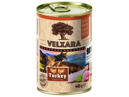 Velxara Paté Dog Adult Turkey 400 g | Monoprotein krůtí