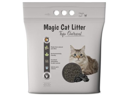 Magic Litter Tofu Dřevěné uhlí 6l | Tofu stelivo pro kočky