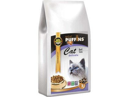 Puffins Cat Delicate Beef & Tuna 2kg | Superprémiové krmivo pro kočky