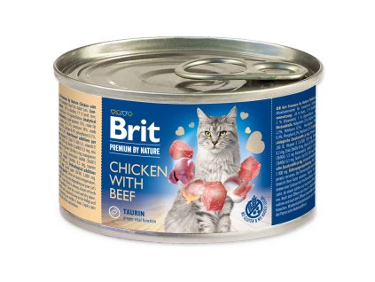 Brit Premium by Nature Cat Chicken with Beef 200 g | Konzerva pro kočky