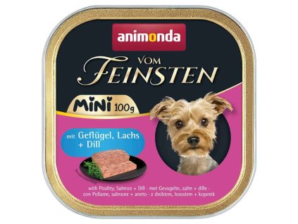 Animonda Vom Feinsten MINI drůbeží a losos 100 g | Paštika pro malé psy