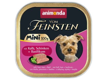 Animonda Vom Feinsten Mini telecí a šunka 100 g | Paštika pro malé psy