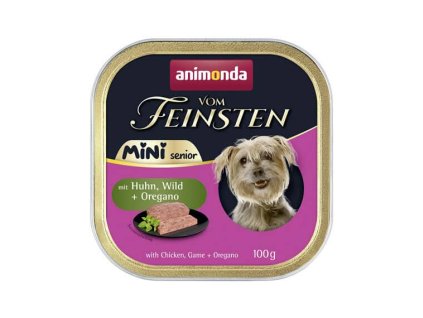 Animonda Vom Feinsten Mini Senior kuře a zvěřina 100 g | Paštika pro seniory