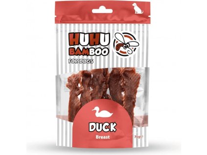 Huhubamboo kachní prsa pro psy 75g | masový pamlsek