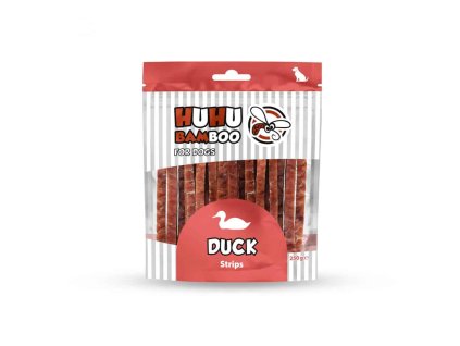 HUHUBAMBOO kachní proužky 250 g | masový pamlsek pro psy