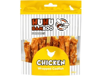 HUHUBAMBOO tresčí tyčinky s kuřecím a sezamem 250 g