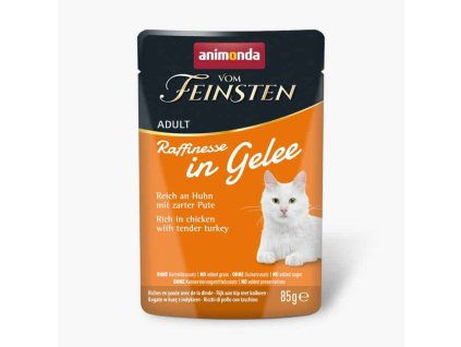 Animonda Vom Feinsten Raffinesse kuře s krůtou 85 g | kapsička pro kočky