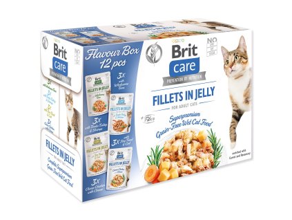 Brit Care Cat Flavour box filety v želé Multi 12x85g