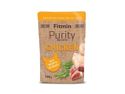 Fitmin cat Purity kuřecí se srdíčky kapsa 100g
