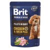 Brit Premium by Nature Dog Fillets Kuře & Hrášek 85 g | Kapsička pro psy