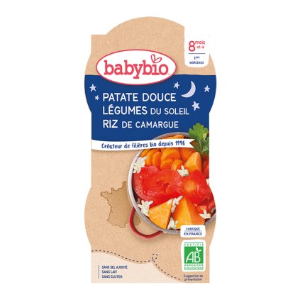 babybio vecerni menu prikrm sladke brambory s letni zeleninou 2x200g