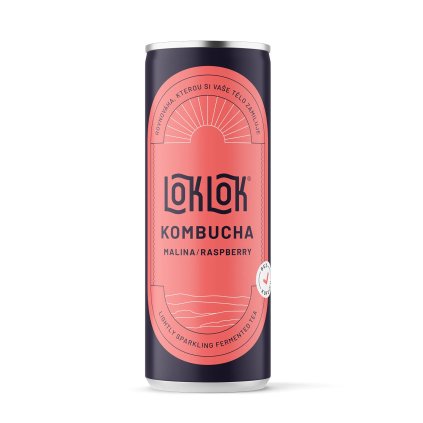 loklok kombucha malina plech 330