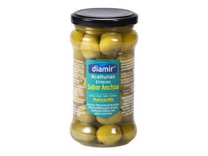 Olivy manzanilla s příchutí ančoviček