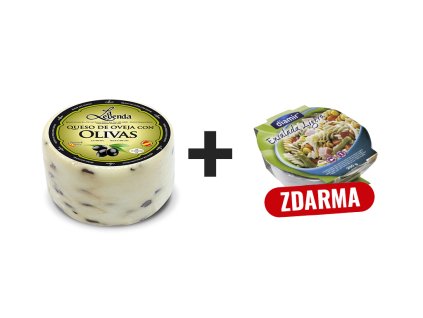 Ovci syr cerne olivy + salat