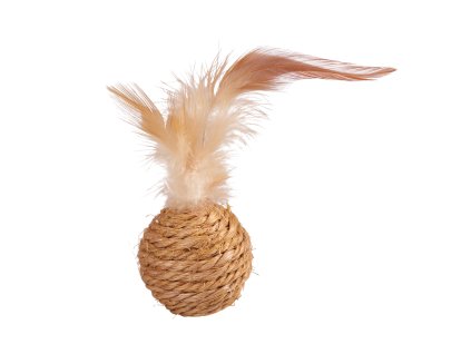 Hračka pro kočky Kulička s peřím (Hmotnost < 1 kg)