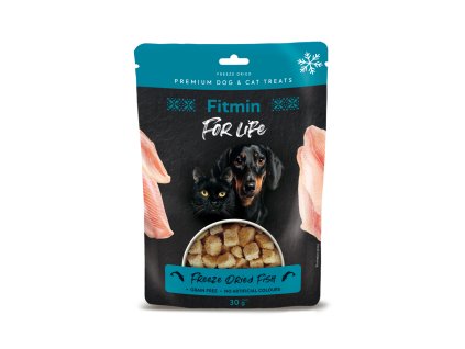Fitmin For Life 10 ks Mrazem sušený rybí pamlsek pro psy a kočky (Hmotnost < 1 kg)