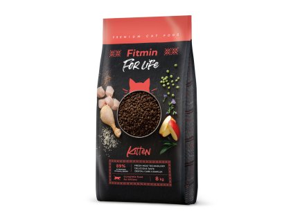 Fitmin For Life Kitten krmivo pro koťata 8 kg (Hmotnost 5 – 10 kg)