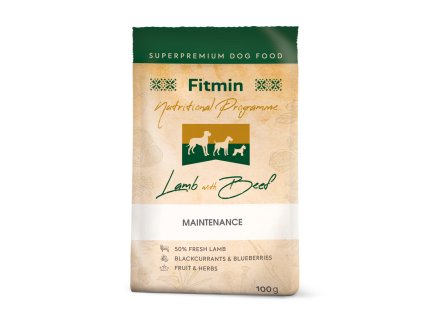 Vzorek krmiva Fitmin Medium Maxi Maintenance Lamb with Beef pro psy 100 g (Hmotnost < 1 kg)