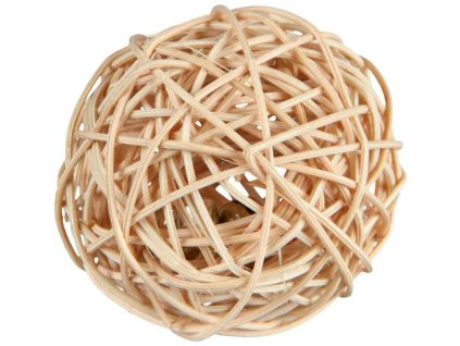 Hračka pro kočky a hlodavce proutěný míček s rolničkou (Hmotnost < 1 kg)