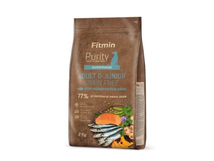 Fitmin Purity Adult & Junior Grain Free Fish Menu krmivo pro psy 2 kg (Hmotnost 1 – 5 kg)