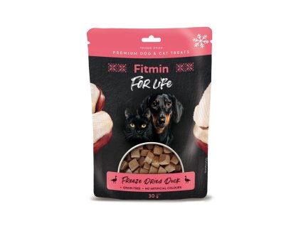 Fitmin For Life 10 ks Mrazem sušený kachní pamlsek pro psy a kočky (Hmotnost < 1 kg)