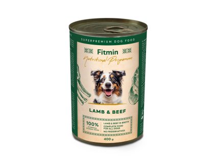 Fitmin NP Konzerva s jehněčím a hovězím masem pro psy 400 g (Hmotnost < 1 kg)