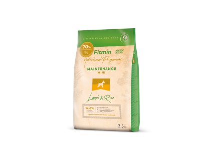 Fitmin Mini Lamb & Rice krmivo pro malé psy 2,5 kg (Hmotnost 1 – 5 kg)