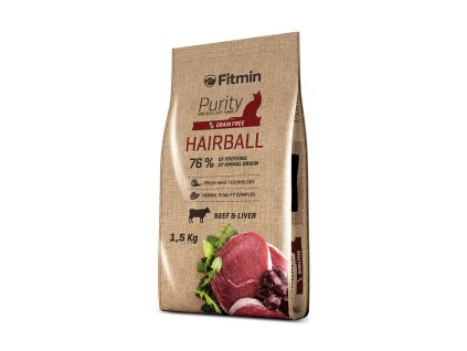 Fitmin Purity Hairball krmivo pro kočky 1,5 kg (Hmotnost 1 – 5 kg)