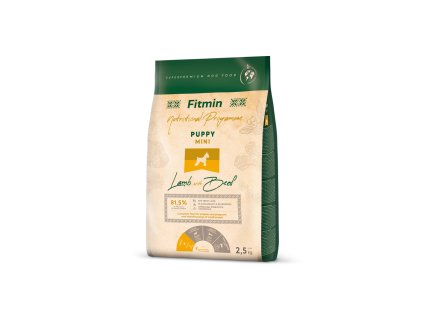 Fitmin Mini Puppy Lamb with Beef krmivo pro štěňata 2,5 kg (Hmotnost 1 – 5 kg)