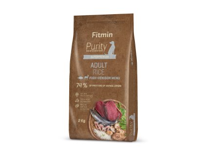 Fitmin Purity Rice Fish & Venison krmivo pro psy 2 kg (Hmotnost 1 – 5 kg)
