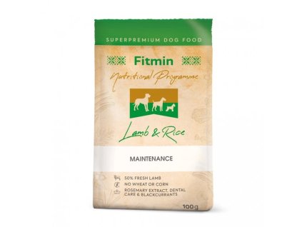 Vzorek krmiva Fitmin Medium Maxi Lamb & Rice pro psy 100 g (Hmotnost 10 – 15 kg)