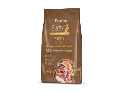 Fitmin Purity Lamb & Salmon Rice krmivo pro štěňata 2 kg (Hmotnost 1 – 5 kg)