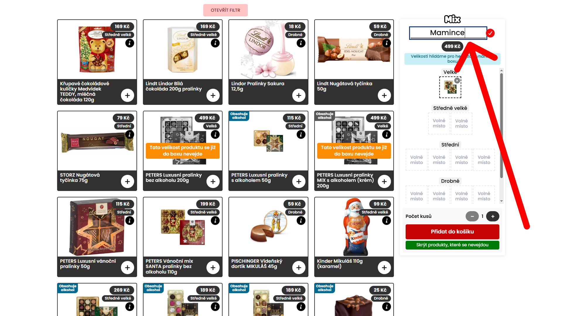 Vlastní dárkový box Mlsný Mix