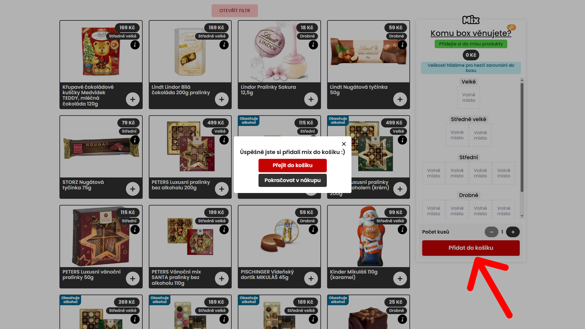 Vlastní dárkový box Mlsný Mix