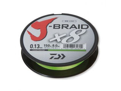 Daiwa J-Braid X8 chart (Průměr 0,18mm 12kg)