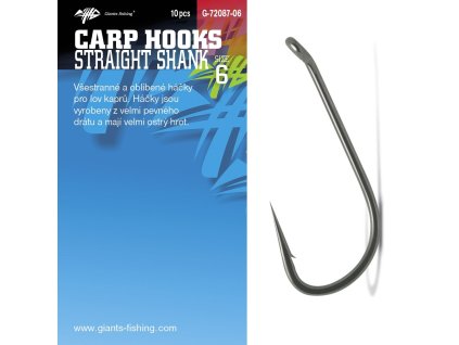 Giants fishing Háček s očkem Straight Shank 10ks (Varianta vel.2)