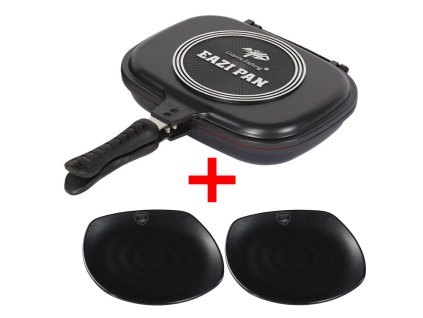 Giants fishing Akční set Pánev na vaření Eazi Medium + 2x Talíř Plate Black Large!