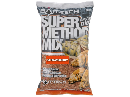 Bait-Tech krmítková směs Super Method Mix Strawberry 2 kg