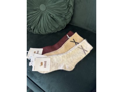 Kašmírové ponožky s mašličkou